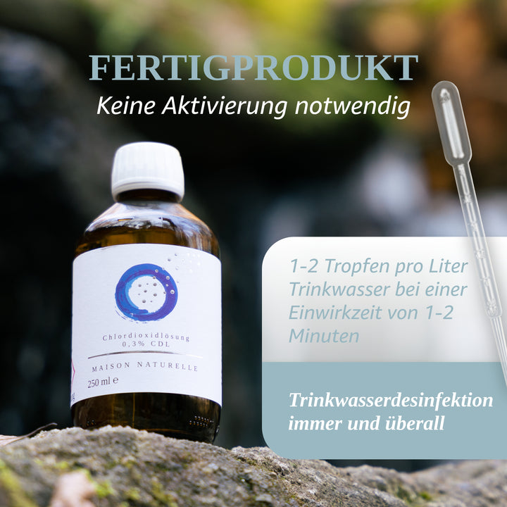 CHLORDIOXID FERTIGLÖSUNG 0,3% (CDL/CDS) + METHYLENBLAU im Set