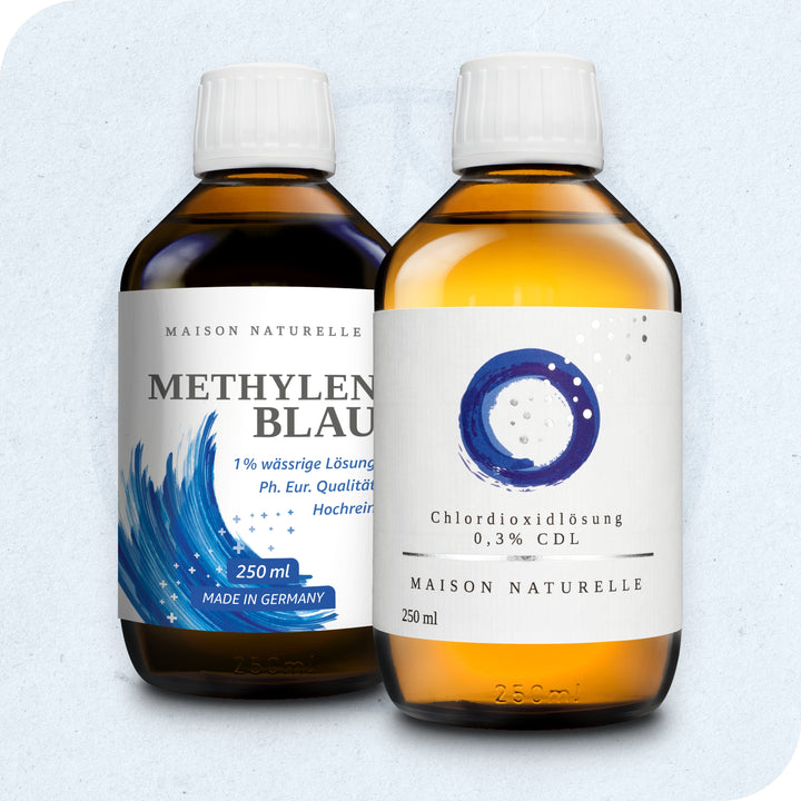 CHLORDIOXID FERTIGLÖSUNG 0,3% (CDL/CDS) + METHYLENBLAU im Set